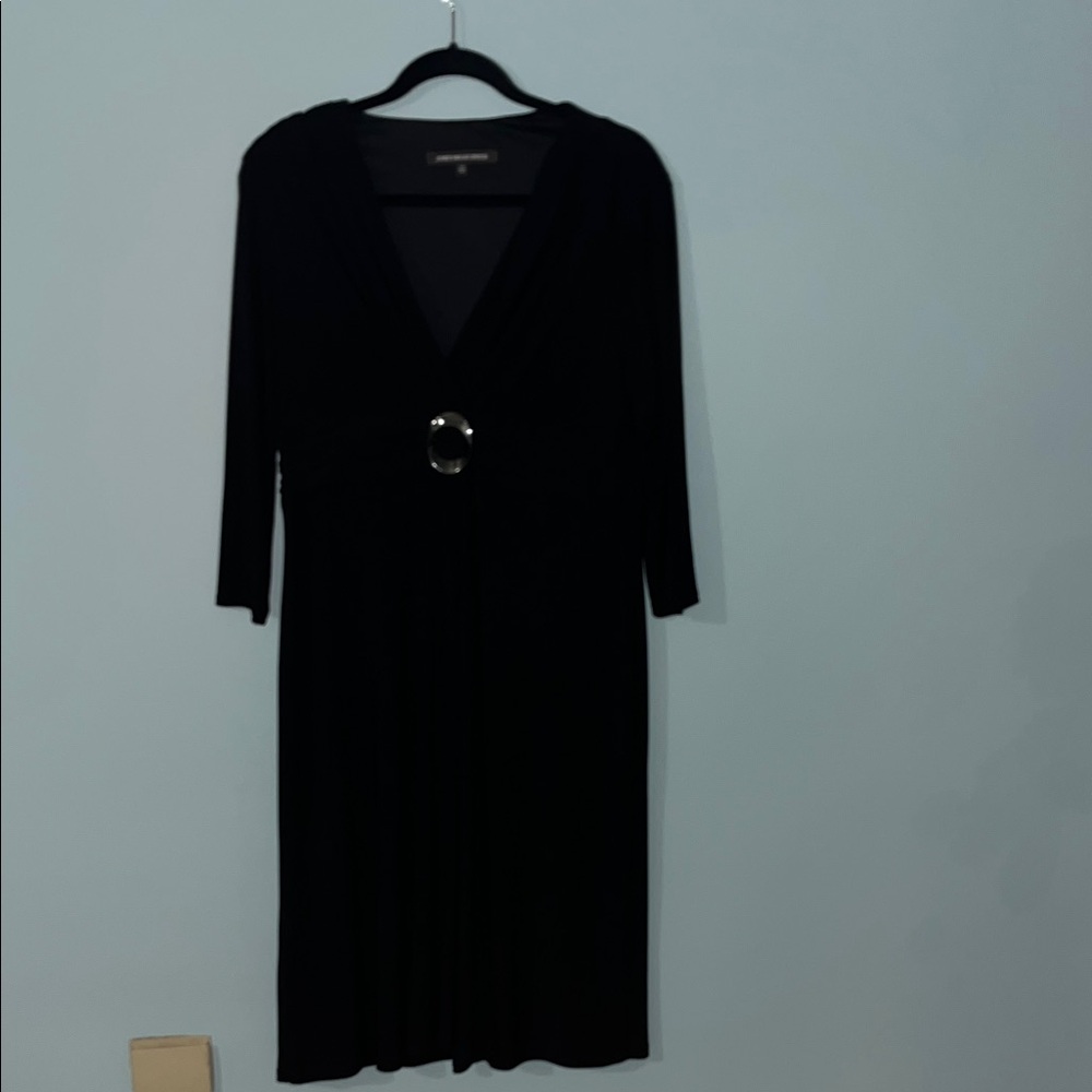 Jones Wear Black Long Sleeve Dress
